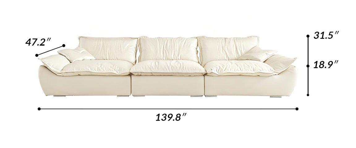 Raisa Vintage Leather Sailboat Sofa