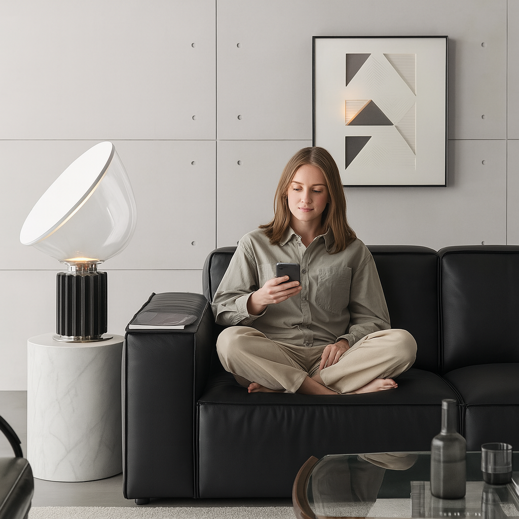 Kendall Italian Top Grain Leather Sofa-Black