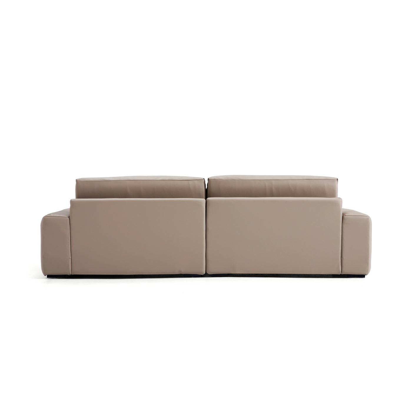 Chestnut Khaki Leather Sofa-Khaki