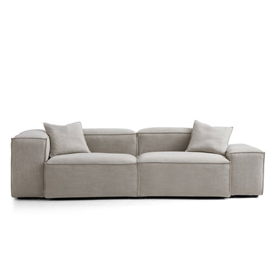 Freedom Modular New Gray Sofa-Sand-106.3"-Low & High