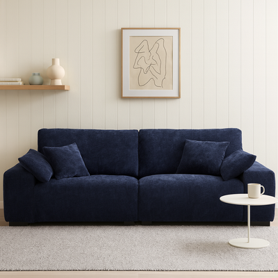 The Empress Navy Blue Sofa-Navy Blue