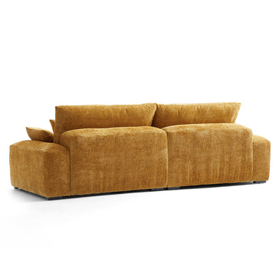 The Empress Camel Sofa-Yellow-106.3"