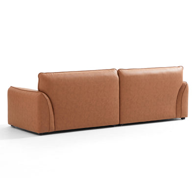 Milano Moda Minimalist Brown Sofa-Brown