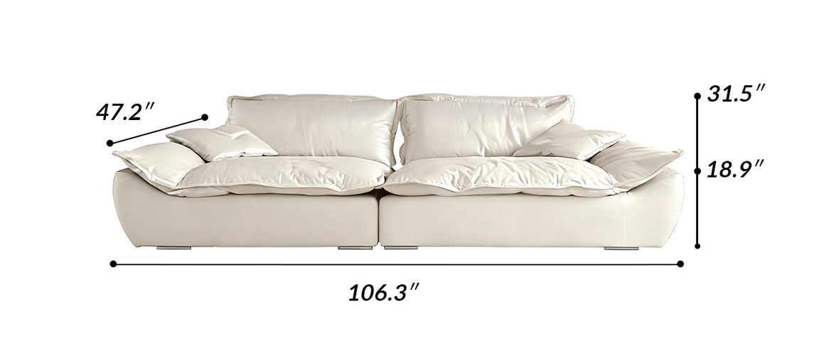 Raisa Vintage Leather Sailboat Sofa