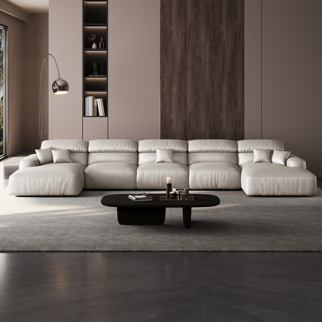 Chestnut Double Chaise Sectional