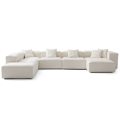 Freedom Modular Beige Open End Sectional Sofa-Beige-181.1"-High