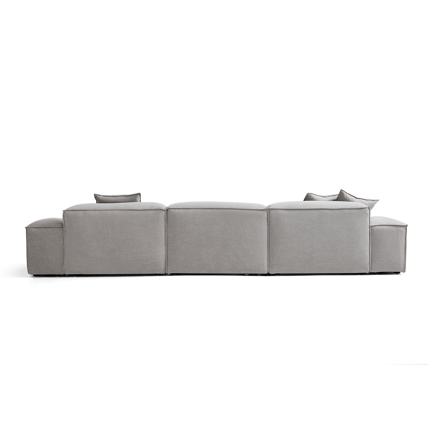 Freedom Modular Sofa-New Gray-143.7"-Low