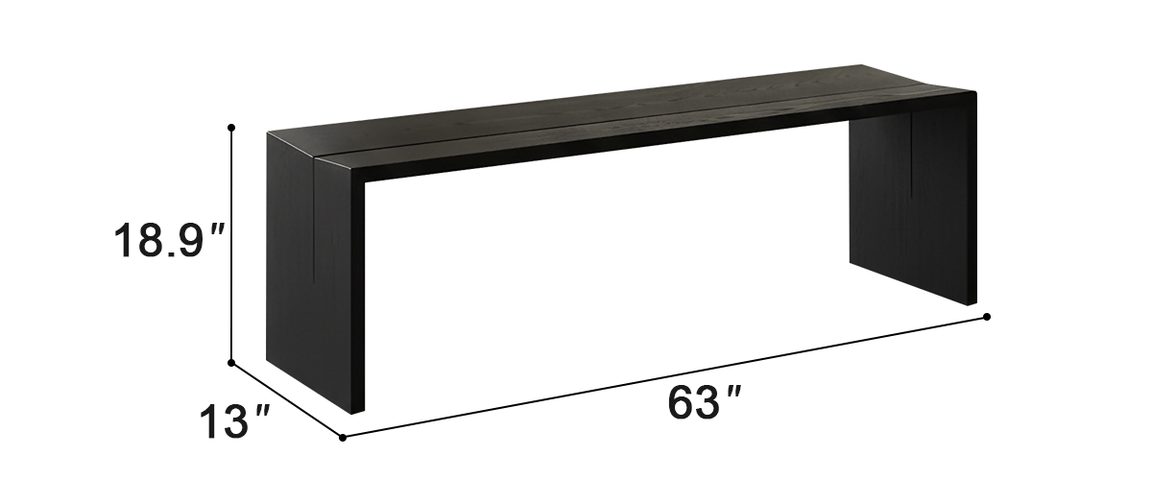 Varenna Ash Wood Bench