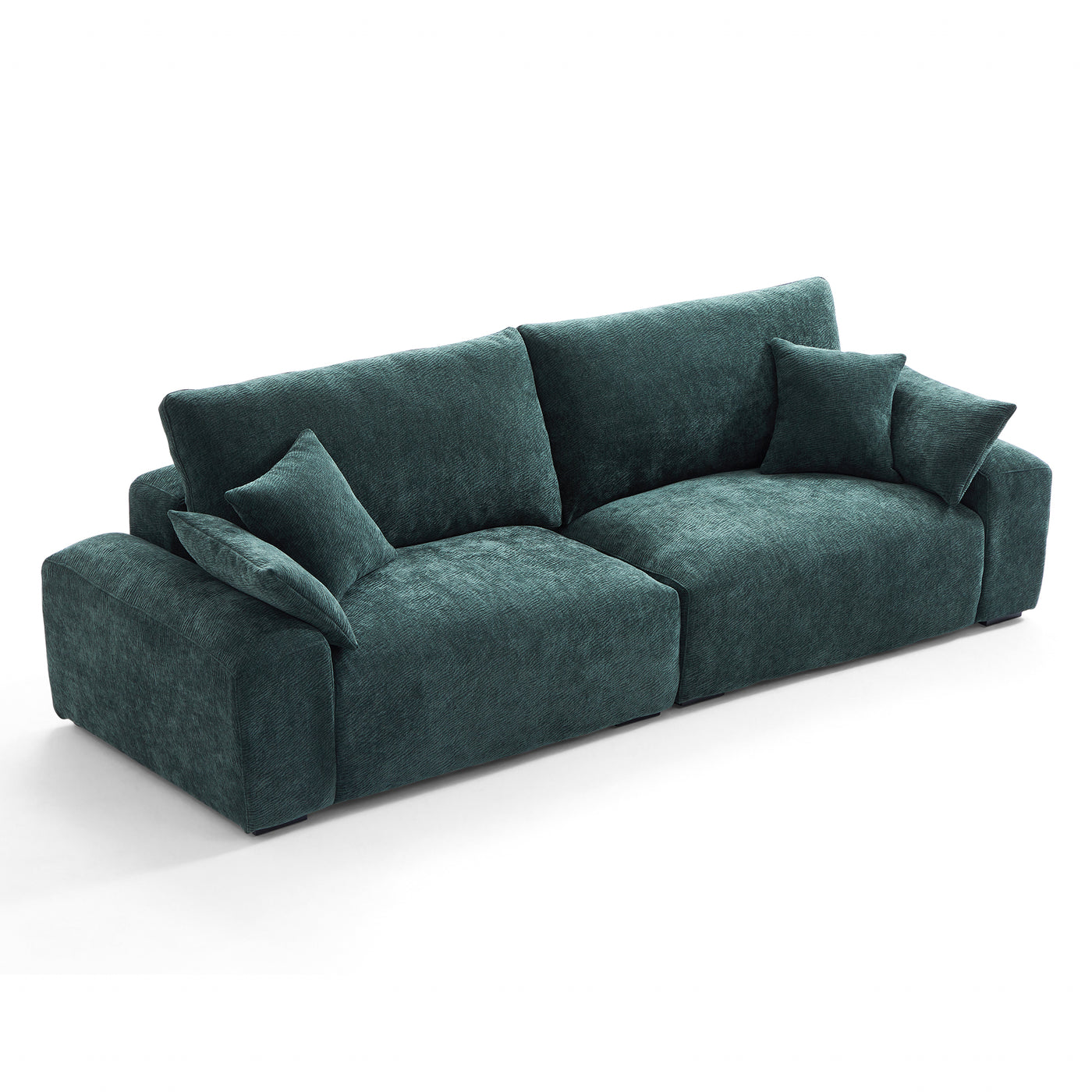 The Empress Green Sofa-Green-106.3"