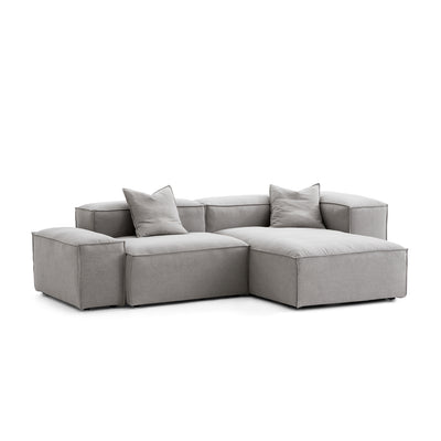 Freedom Modular Sectional Sofa-New Gray-106.3"-Low & High