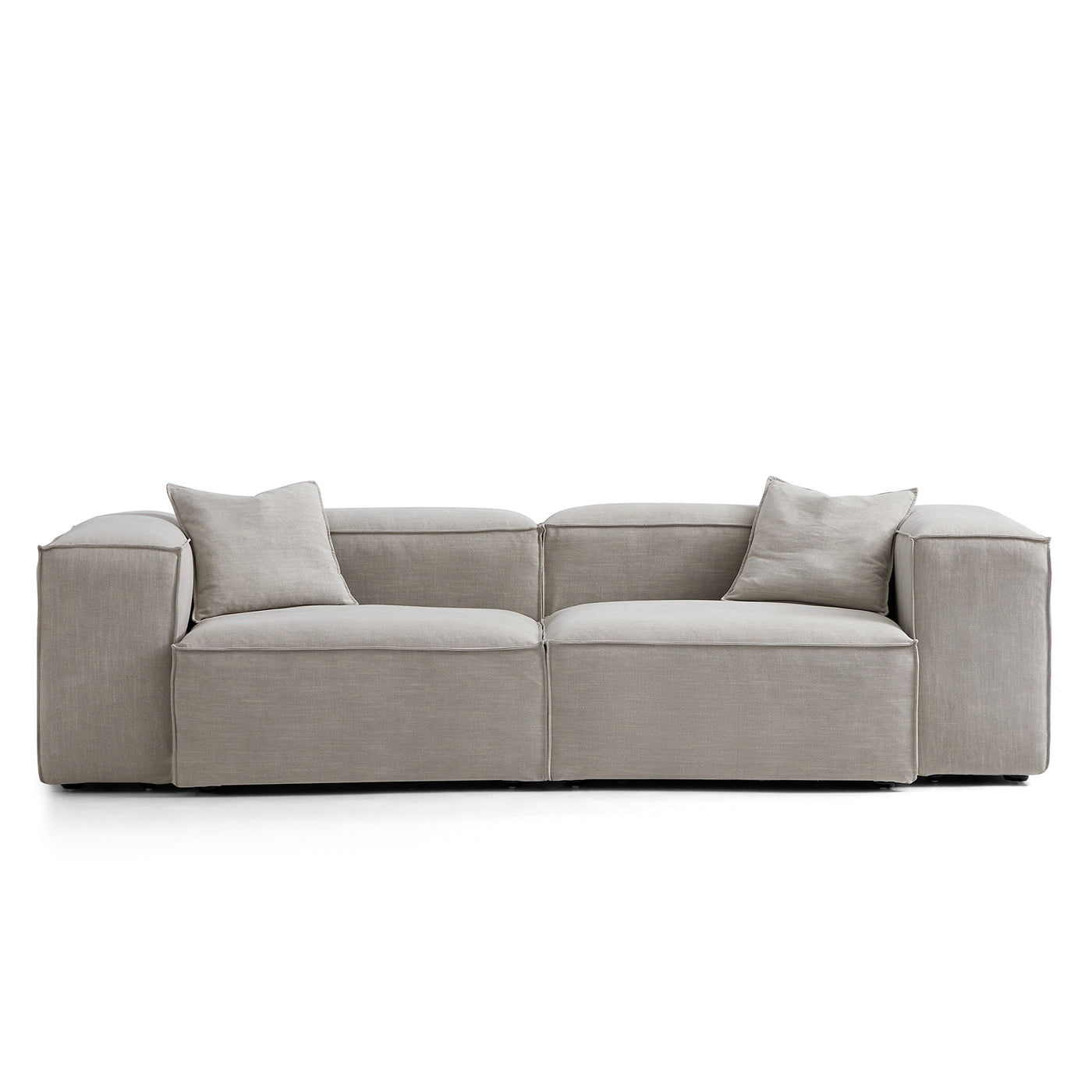 Freedom Modular New Gray Sofa-Sand-106.3"-High