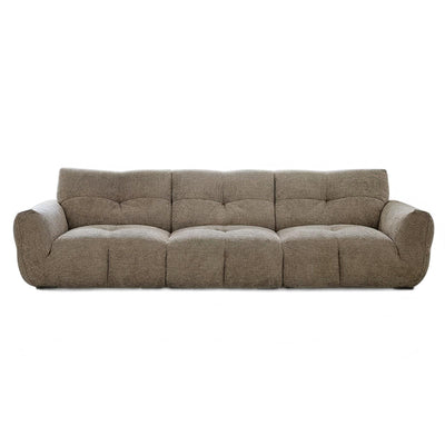 Cocoa Loaf Fabric Sofa-Gray-126.0"