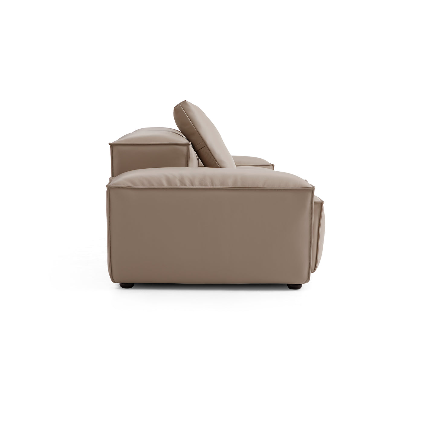 Flex Modular Khaki Genuine Leather Sofa-Khaki