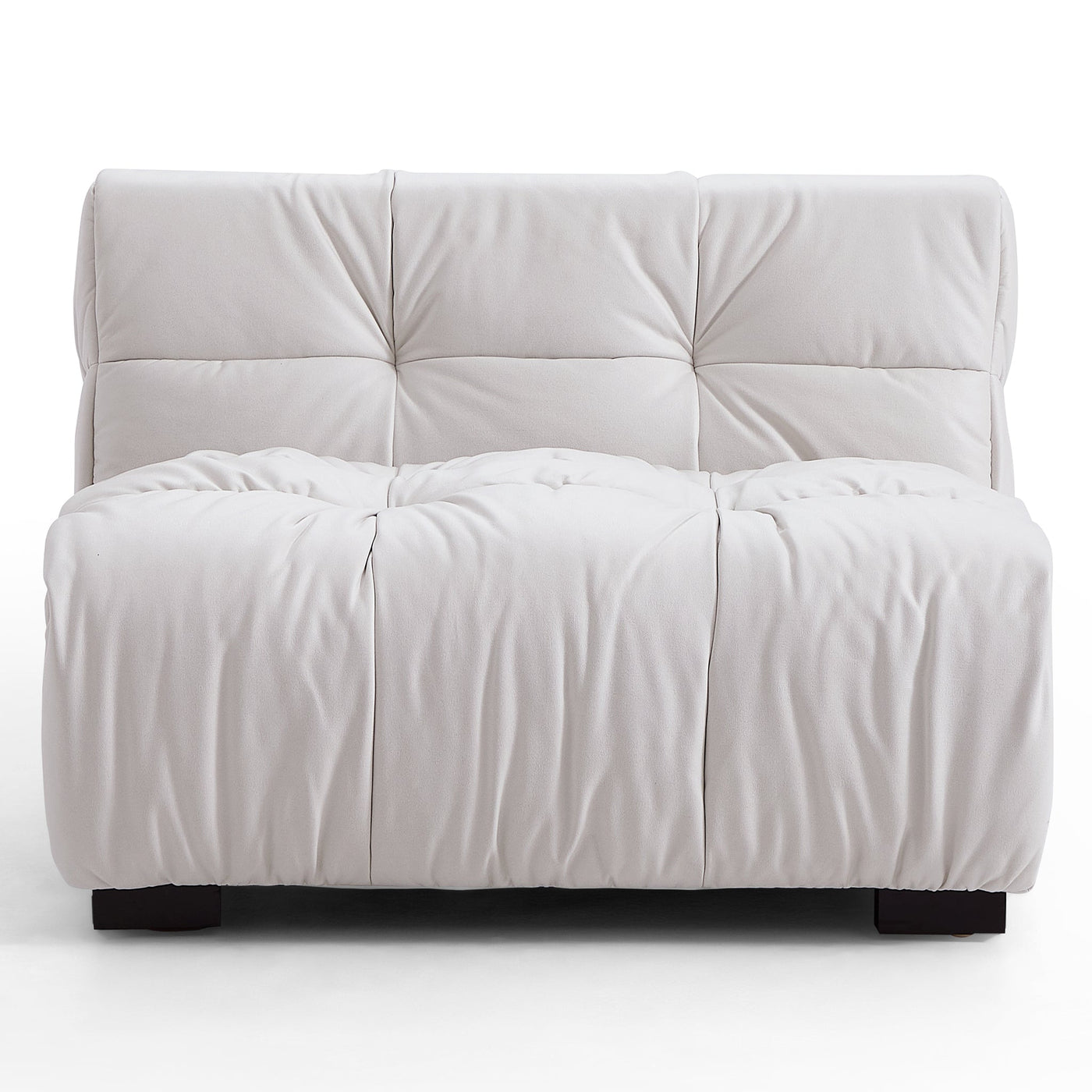 Boba Cream Leathaire Sectional Set-White