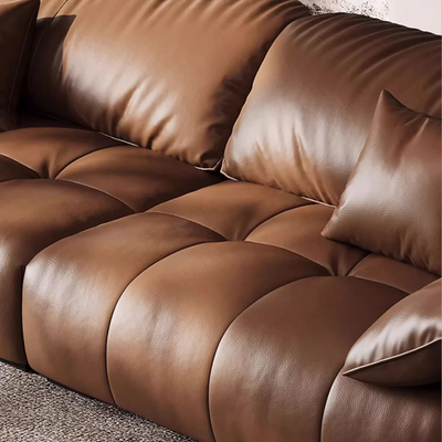 Anorea Brown Contemporary Minimalist Sofa
