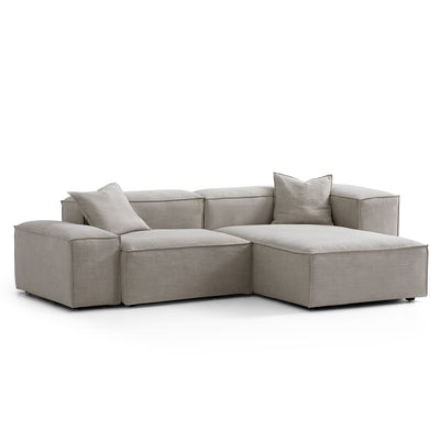 Freedom Modular New Gray Sectional Sofa-Sand-106.3"-Low & High