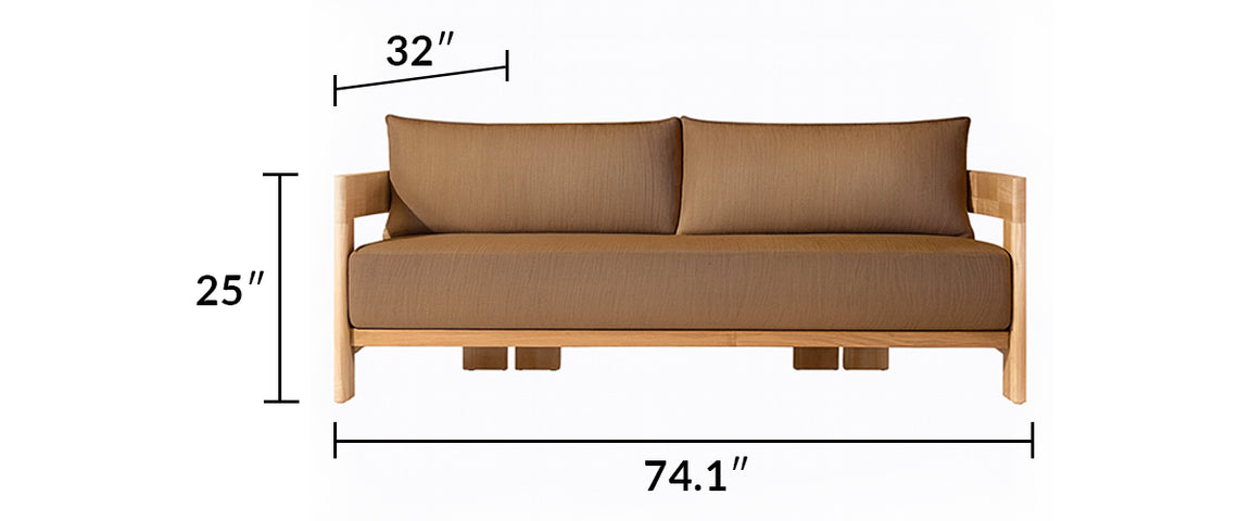 Camryn Outdoor Chat Set With Cushions, Teak/Coffee