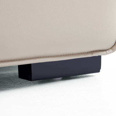 Domus Modular Beige Leather Sectional Sofa-Beige