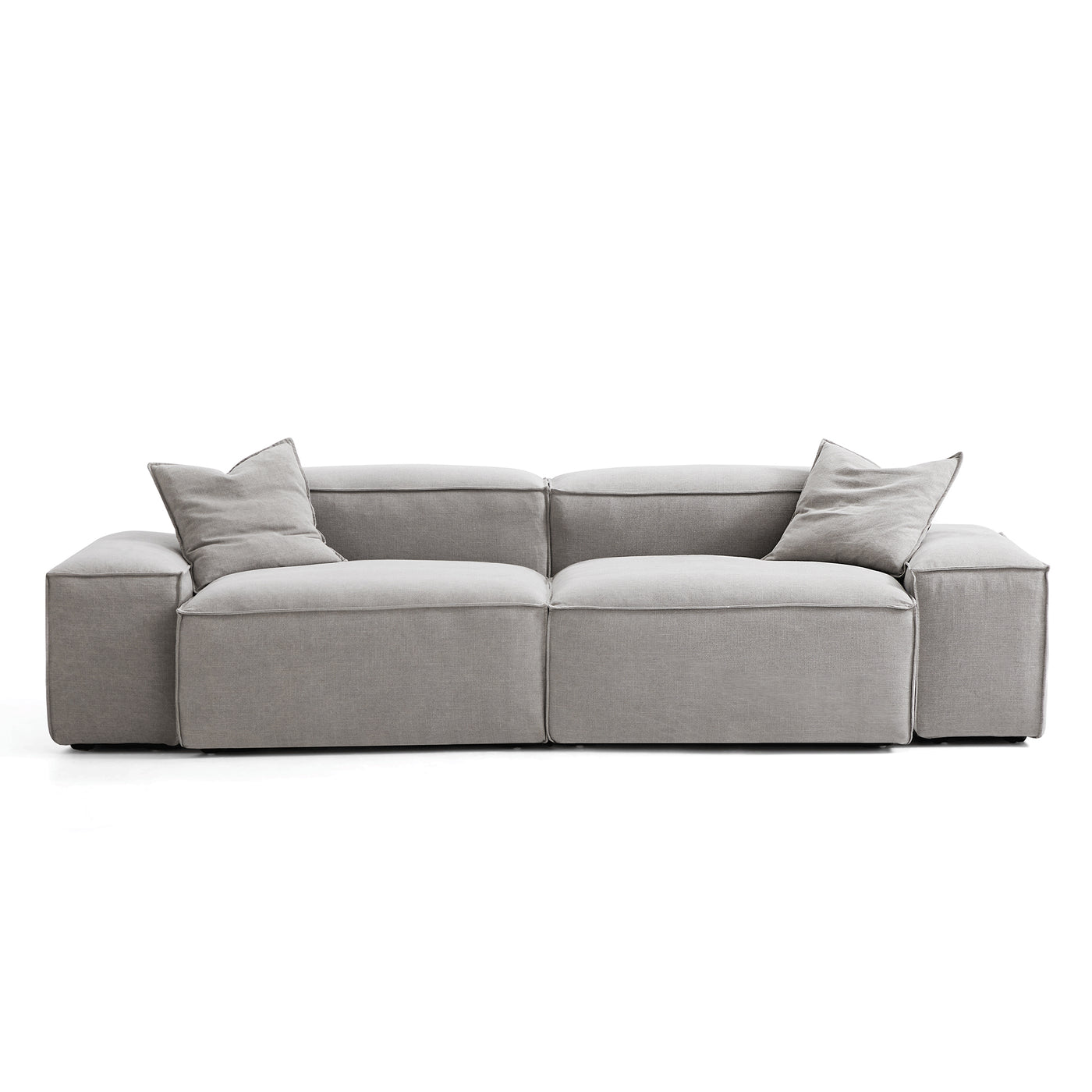 Freedom Modular Sectional Sofa-New Gray-106.3"-Low