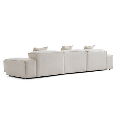 Freedom Modular Sectional Sofa-Beige-143.7"-Low