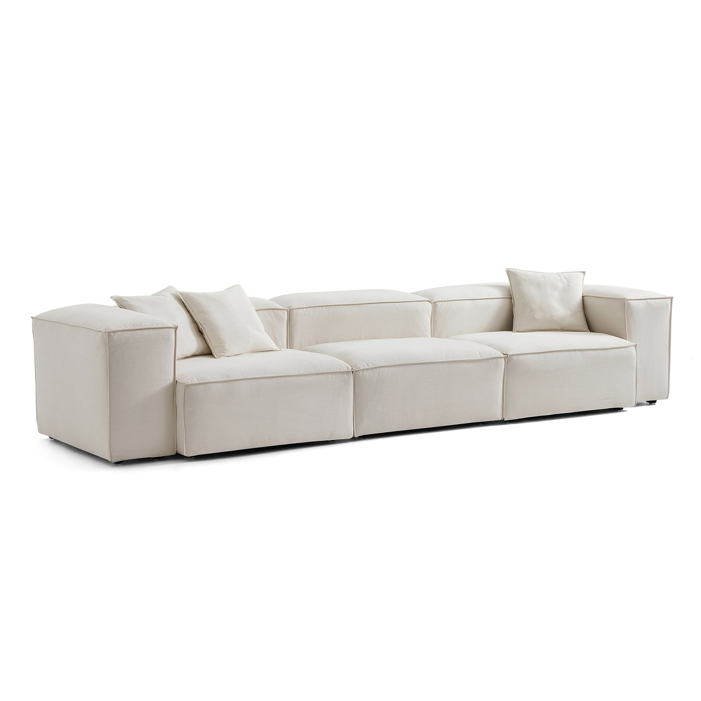 Freedom Modular Sectional Sofa-Beige-143.7"-High