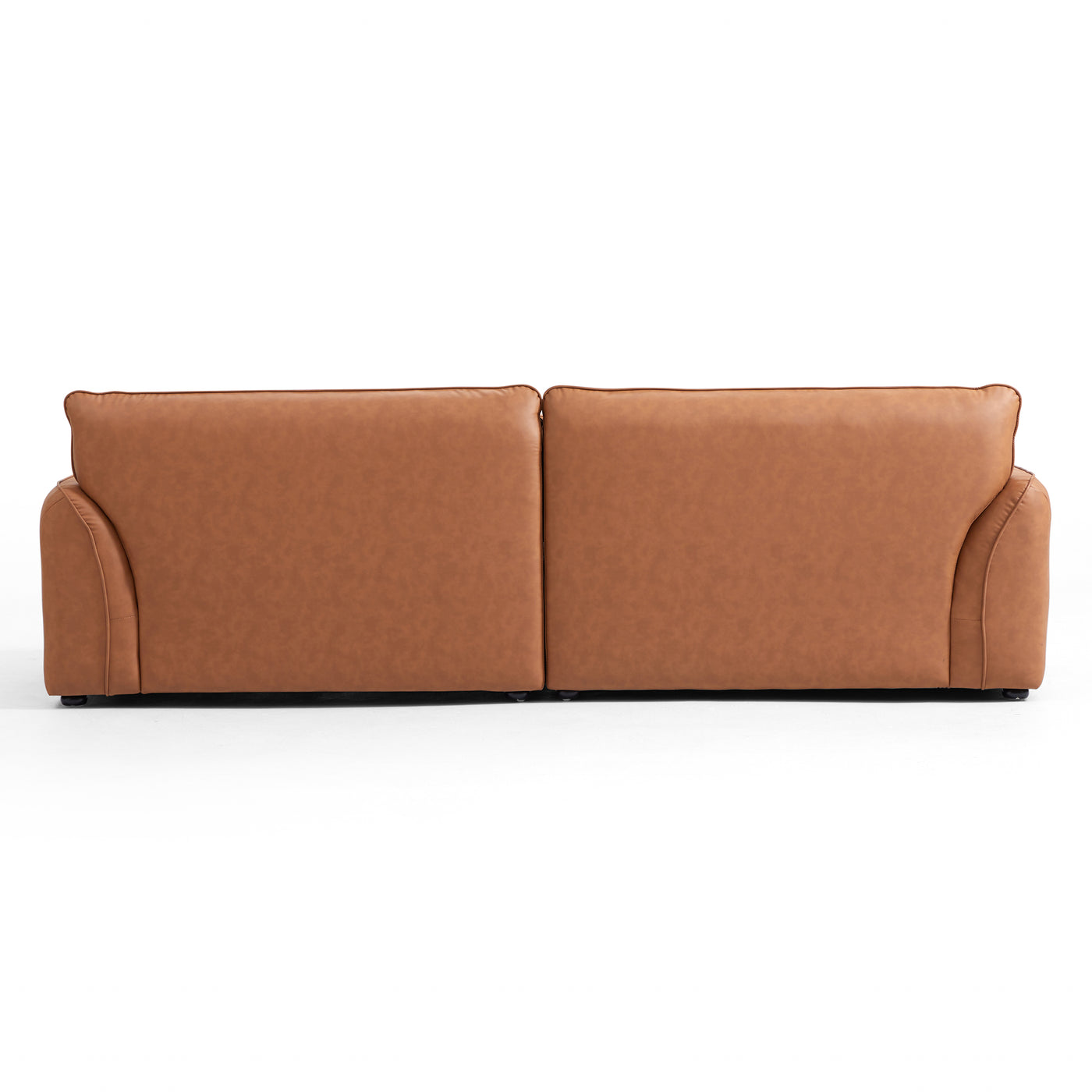 Milano Moda Minimalist Brown Sofa-Brown