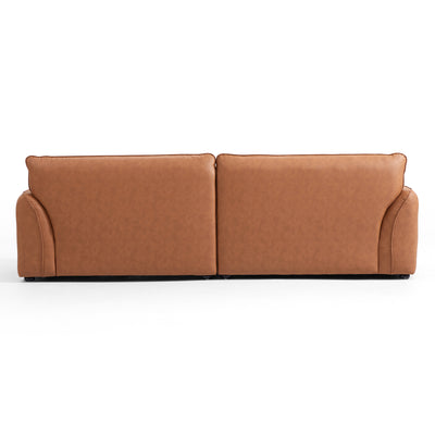 Milano Moda Minimalist Brown Sofa-Brown