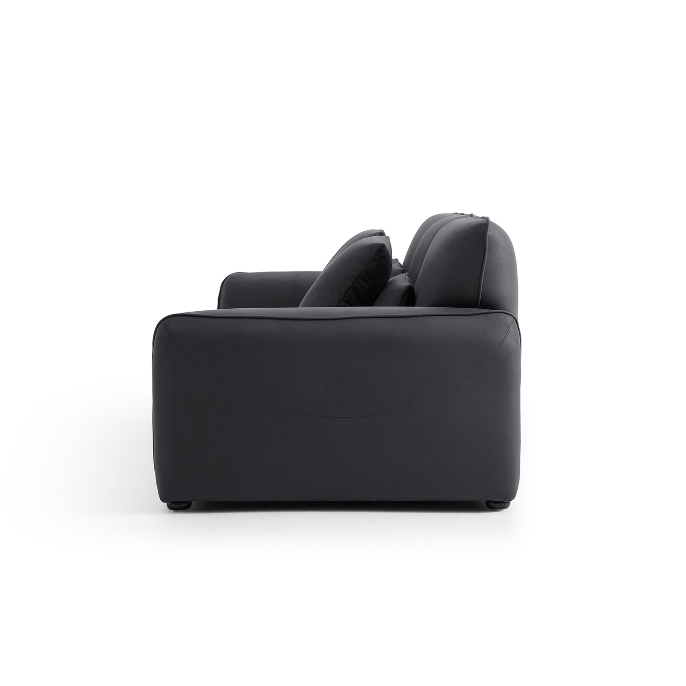 Milano Moda Minimalist Black Sofa-Black