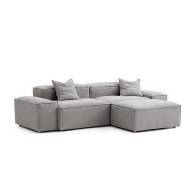 Freedom Modular Sofa with Ottoman-New Gray-106.3"-Low