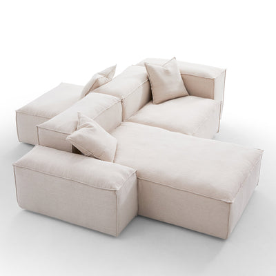 Freedom Modular Khaki Double Sided Sectional Sofa-Khaki-106.3″-Low & High
