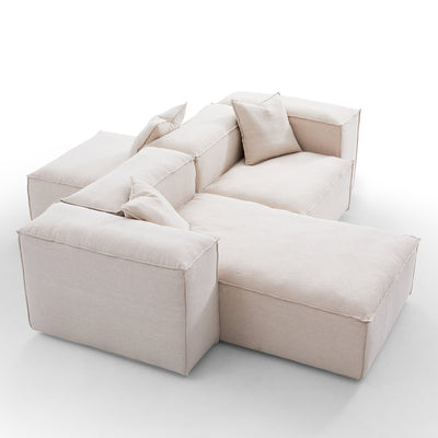 Freedom Modular Gray Double Sided Sectional Sofa-Khaki-106.3″-High