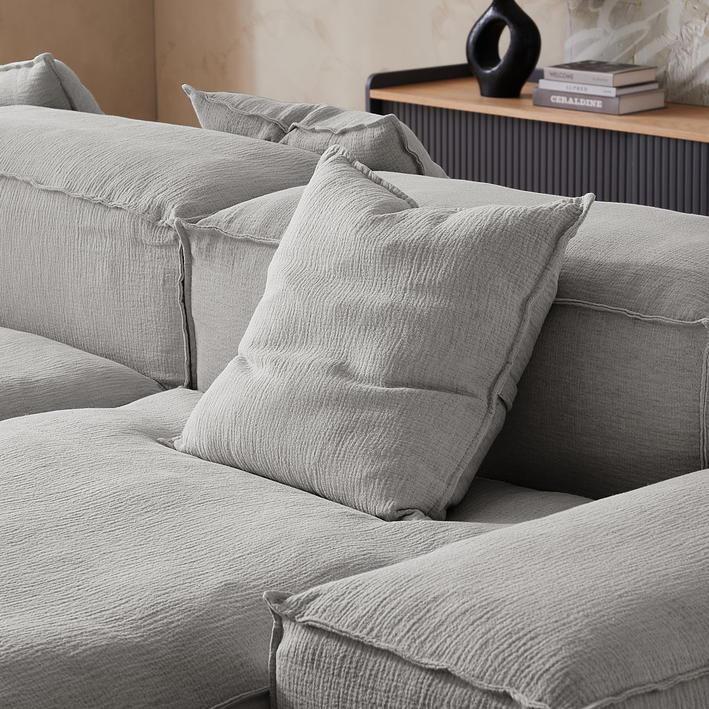 Freedom Modular Gray Double Sided Sectional Sofa-Gray