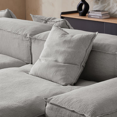 Freedom Modular White Double Sided Sectional Sofa-Gray