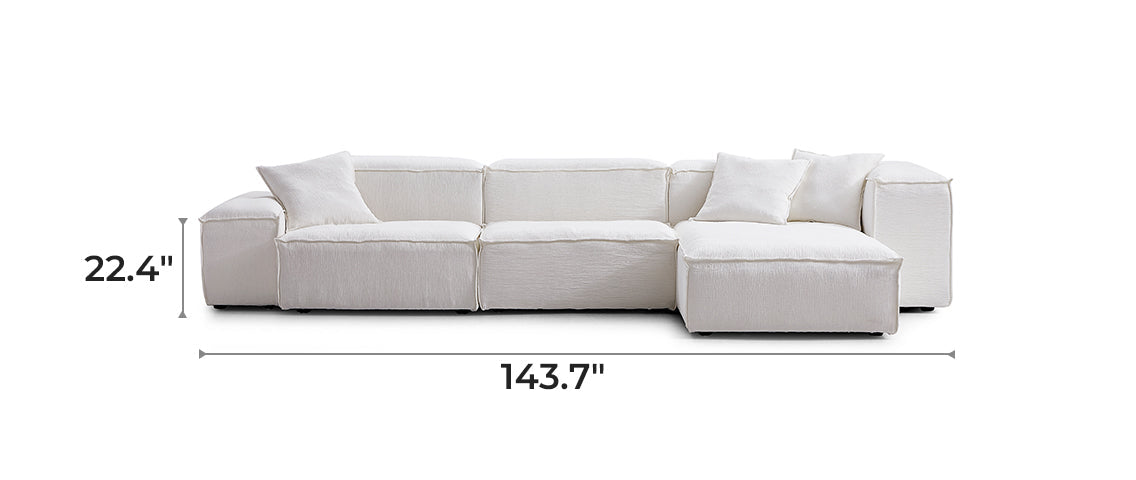 Freedom Modular Khaki Double-Sided Sectional Sofa