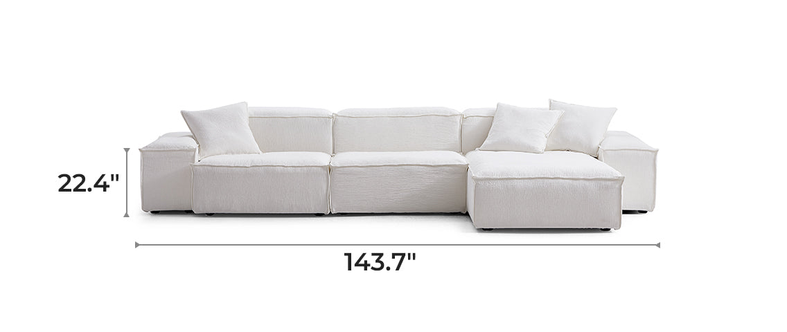 Freedom Modular Khaki Double-Sided Sectional Sofa