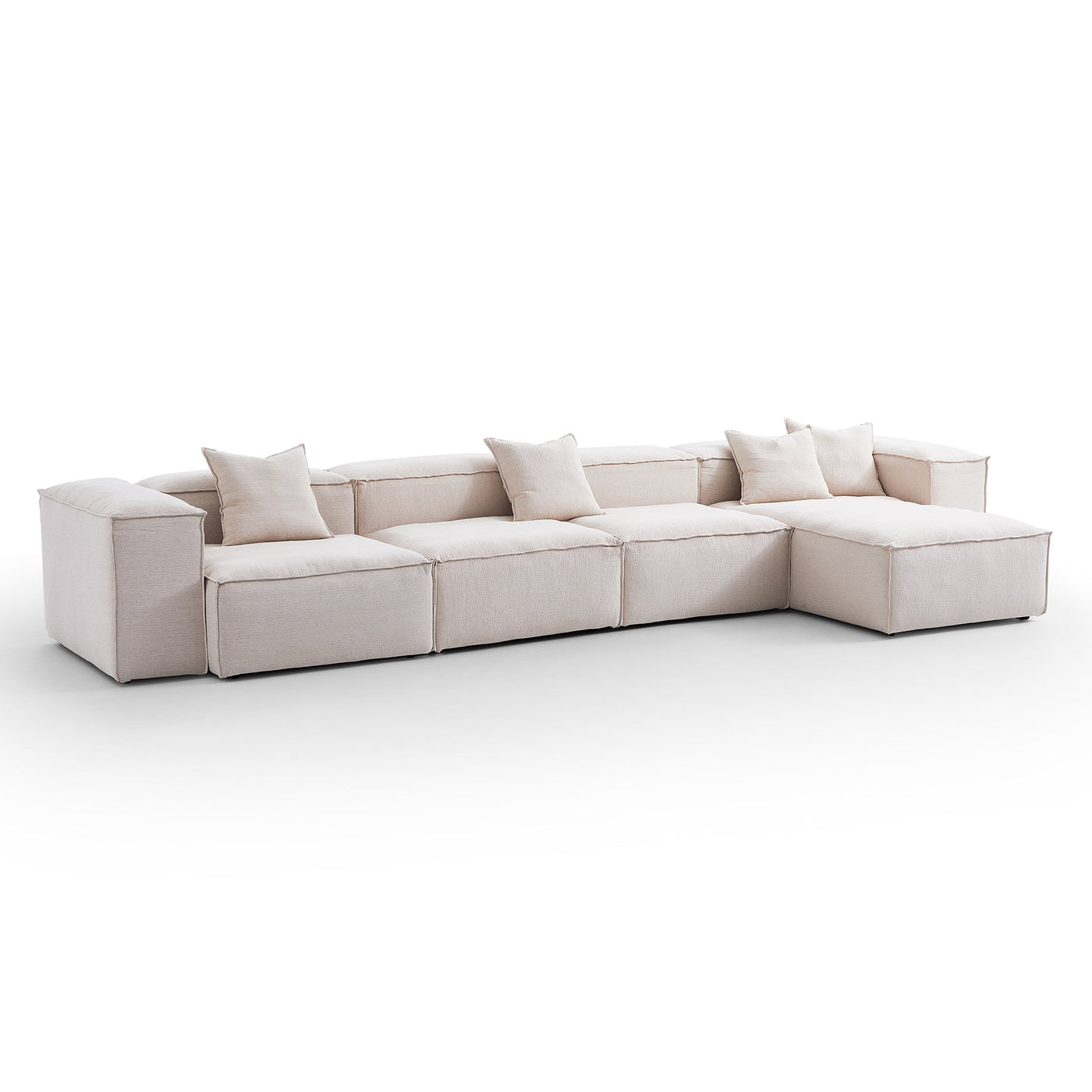 Freedom Modular Gray Sectional Sofa-Khaki-181.1″-High