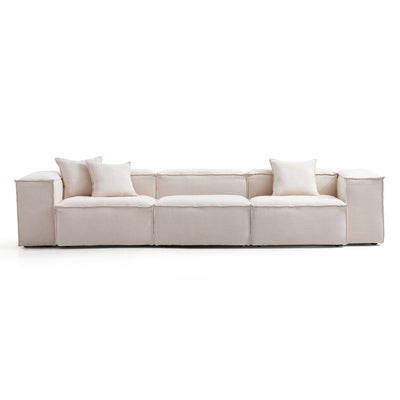 Freedom Modular Gray Sofa-Khaki-Low-106.3″