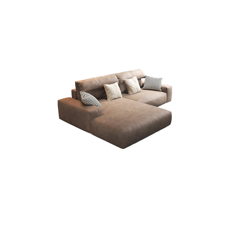 Chestnut Sectional-Brown-Facing Left-90.6"