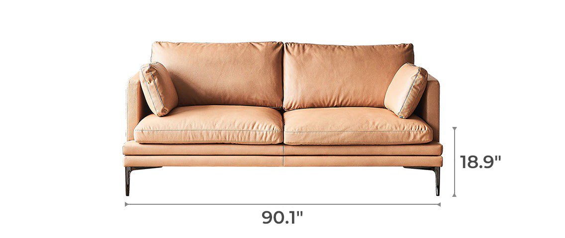 Chic Camel Leathaire Couch