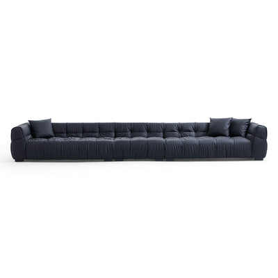 Boba Black Leathaire Sofa-Black-177.2″