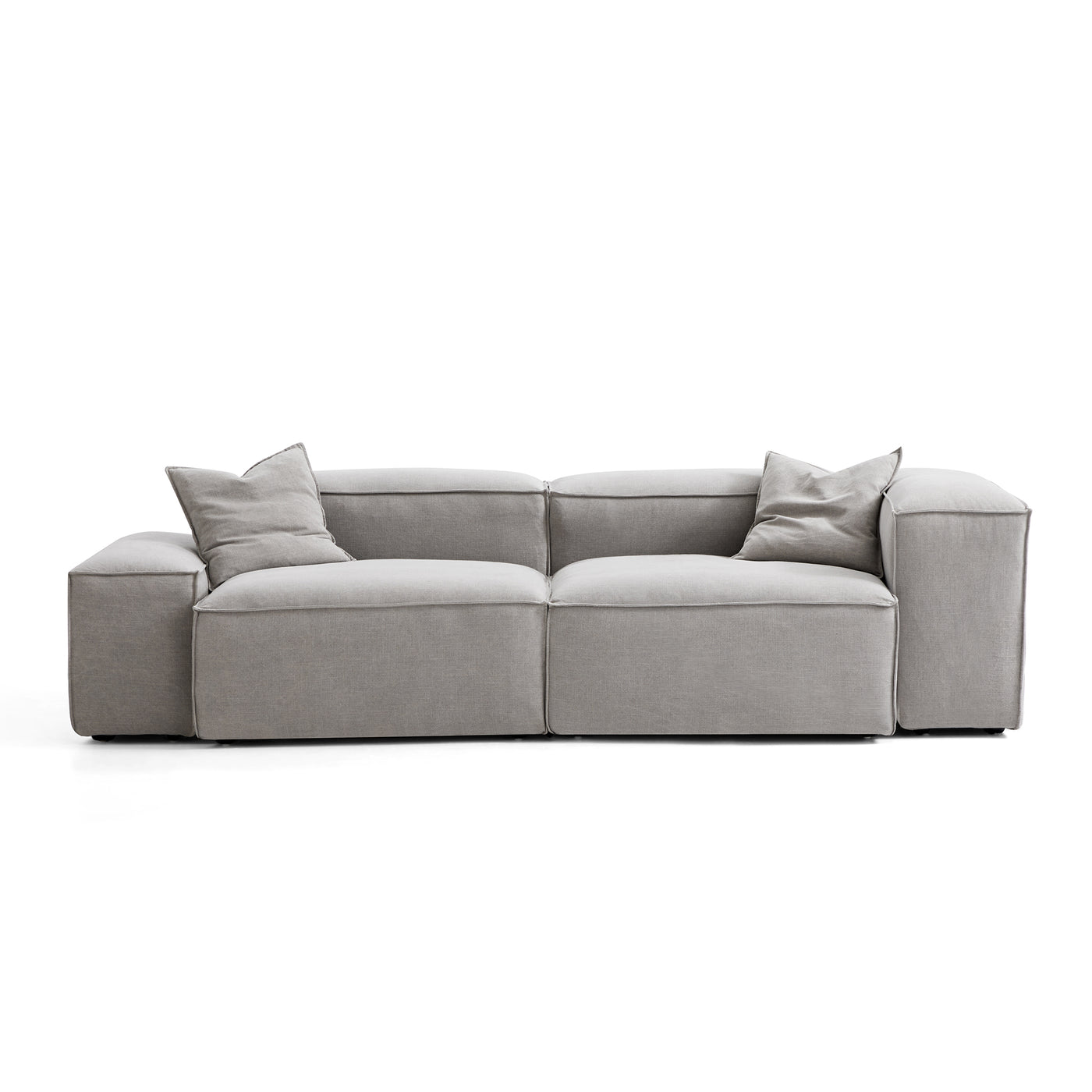 Freedom Modular Sectional Sofa-New Gray-106.3"-Low & High