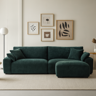 The Empress Green Sofa and Ottoman