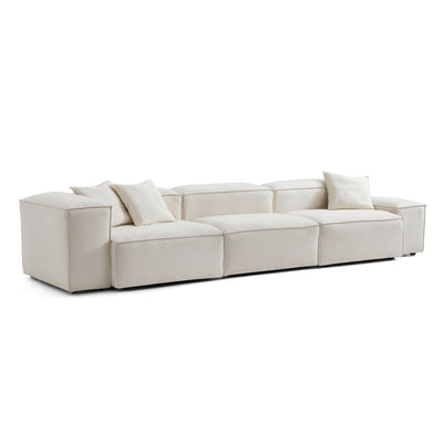 Freedom Modular Sectional Sofa-Beige-143.7"-Low & High