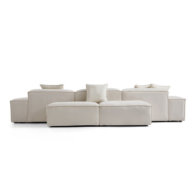 Freedom Modular Double Sided Sectional Sofa-Beige-143.7"-Low