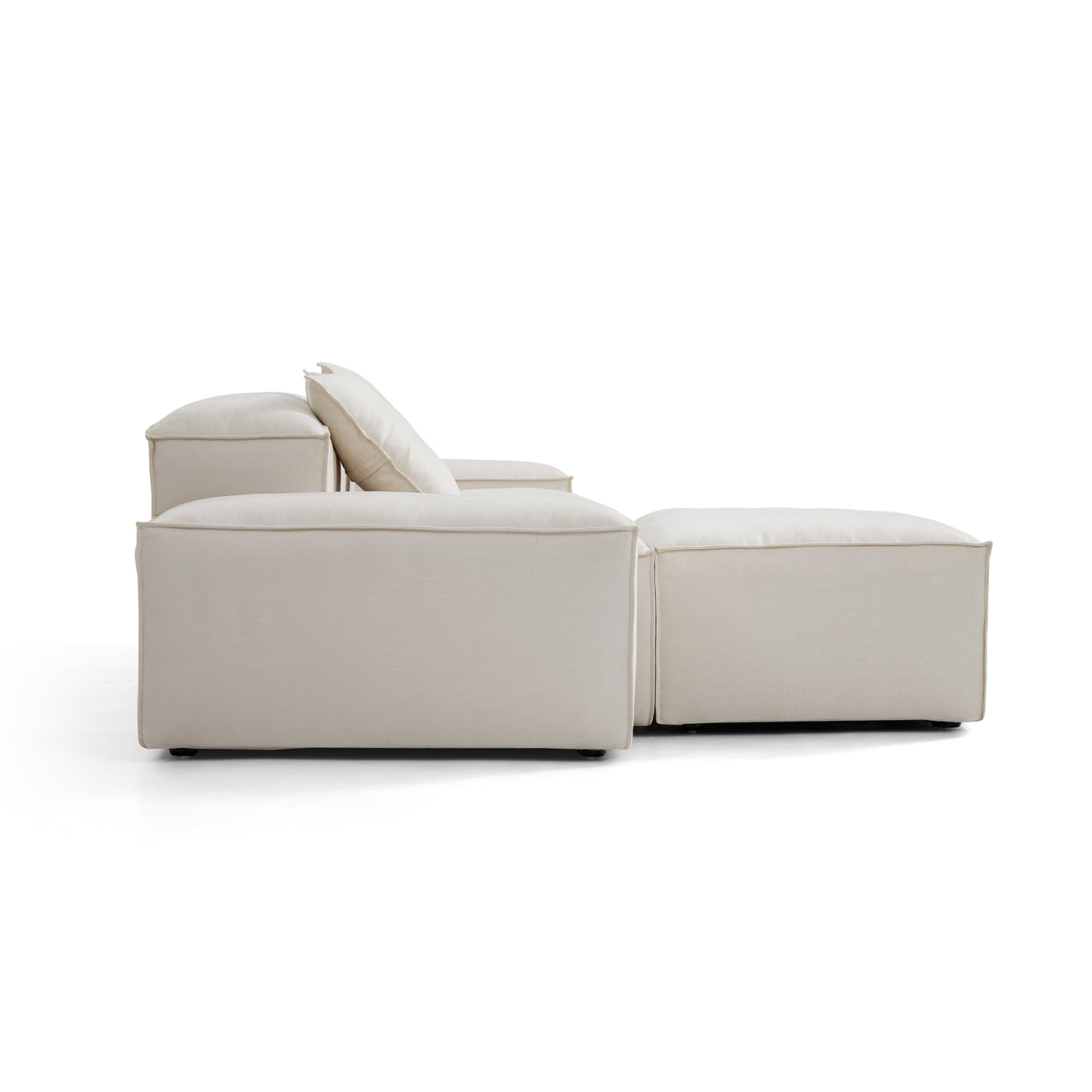 Freedom Modular Sofa with Ottoman-Beige-106.3"-Low