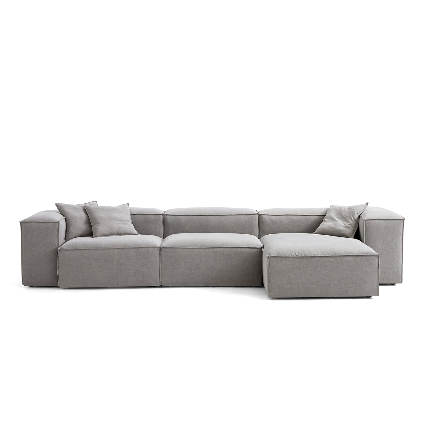 Freedom Modular Sectional Sofa-New Gray-143.7"-High