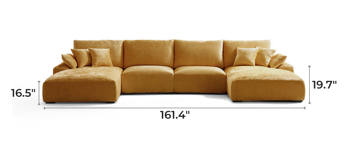 The Empress Green U-Shaped Sectional