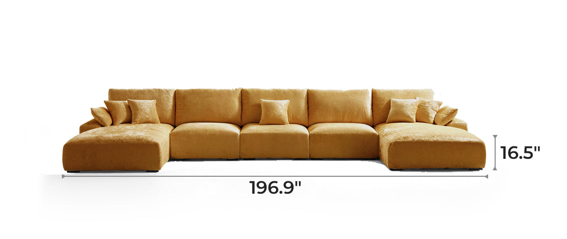 The Empress Green U-Shaped Sectional