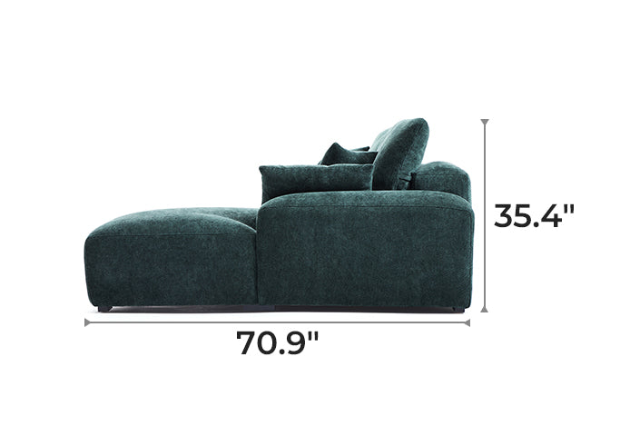 The Empress Green U-Shaped Sectional