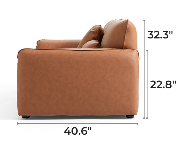 Milano Moda Minimalist Brown Sofa